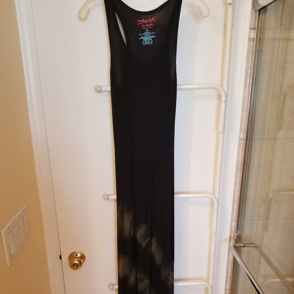 American Twist Black Camel Swirl Maxi Dress M